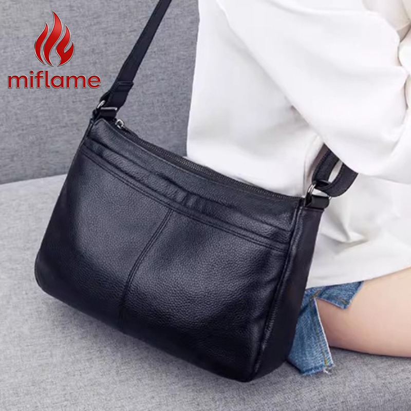 Quiet Luxury Bags Crossbody - 여성용 정품 가죽 호보백, 대형 데일리