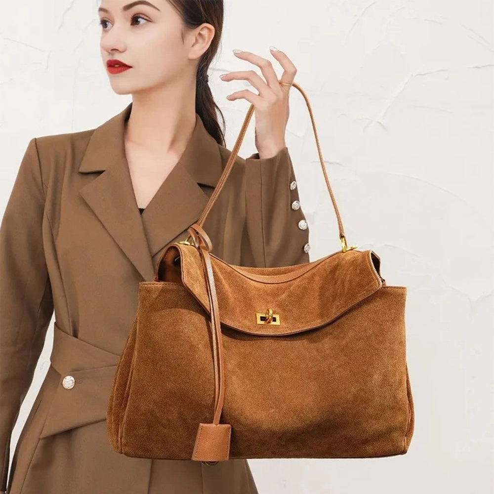 Luxury Bags Tote - 가을 겨울 여성 스웨이드 정품 가죽