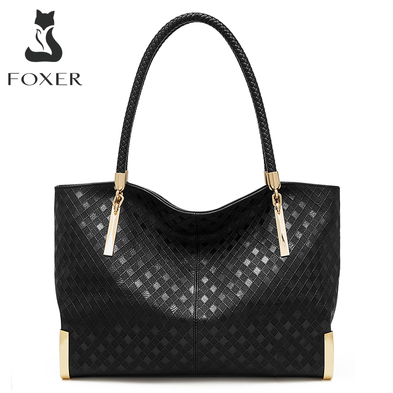 Luxury Bags Best - FOXER 정품 가죽 여성용 핸드백 우아한