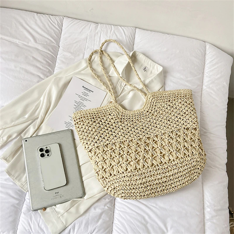 캐주얼 디자인 밀짚 직조 가방 트렌드 럭셔리 여성 숄더 - Luxury Bags Tote 리뷰 및 가격