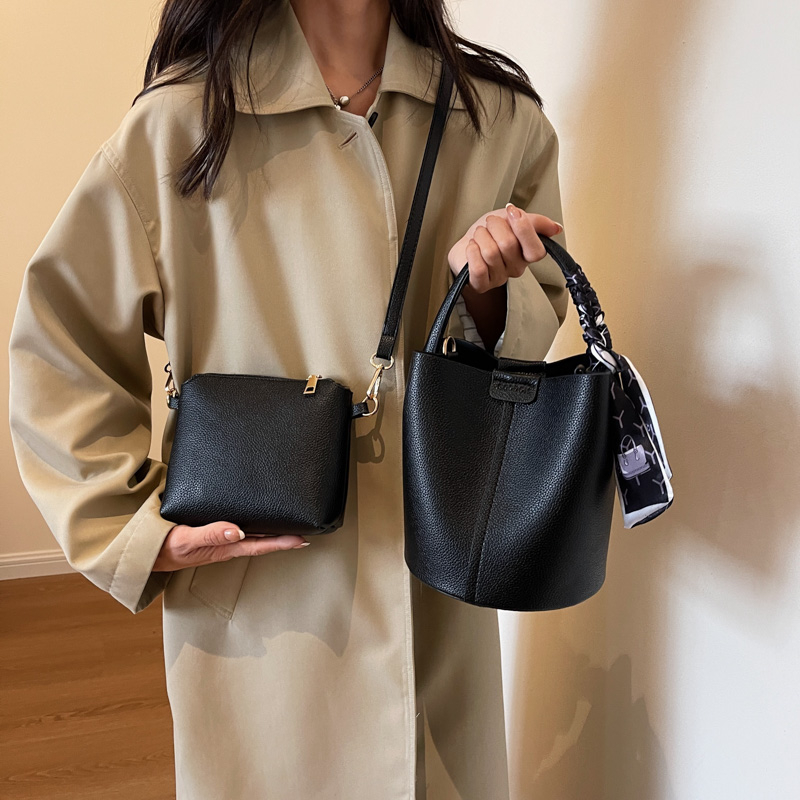 레드 PU 버킷 숄더백, 크로스바디 백, 블랙 럭셔리  - Luxury Bags For Women Sale 리뷰 및 가격