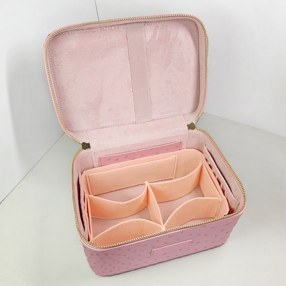 럭셔리 타조 모조 가죽 여성 메이크업 화장품 가방, 맞 - Xl Luxury Bags 리뷰 및 가격