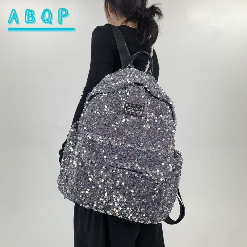 새로운 여성용 스팽글 백팩 럭셔리 브랜드 스팽글 반짝이 - Xl Luxury Bags 리뷰 및 가격