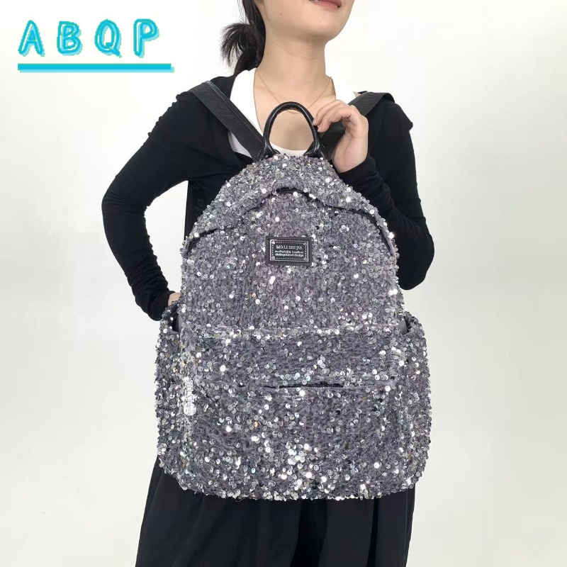 새로운 여성용 스팽글 백팩 럭셔리 브랜드 스팽글 반짝이 - Xl Luxury Bags 리뷰 및 가격