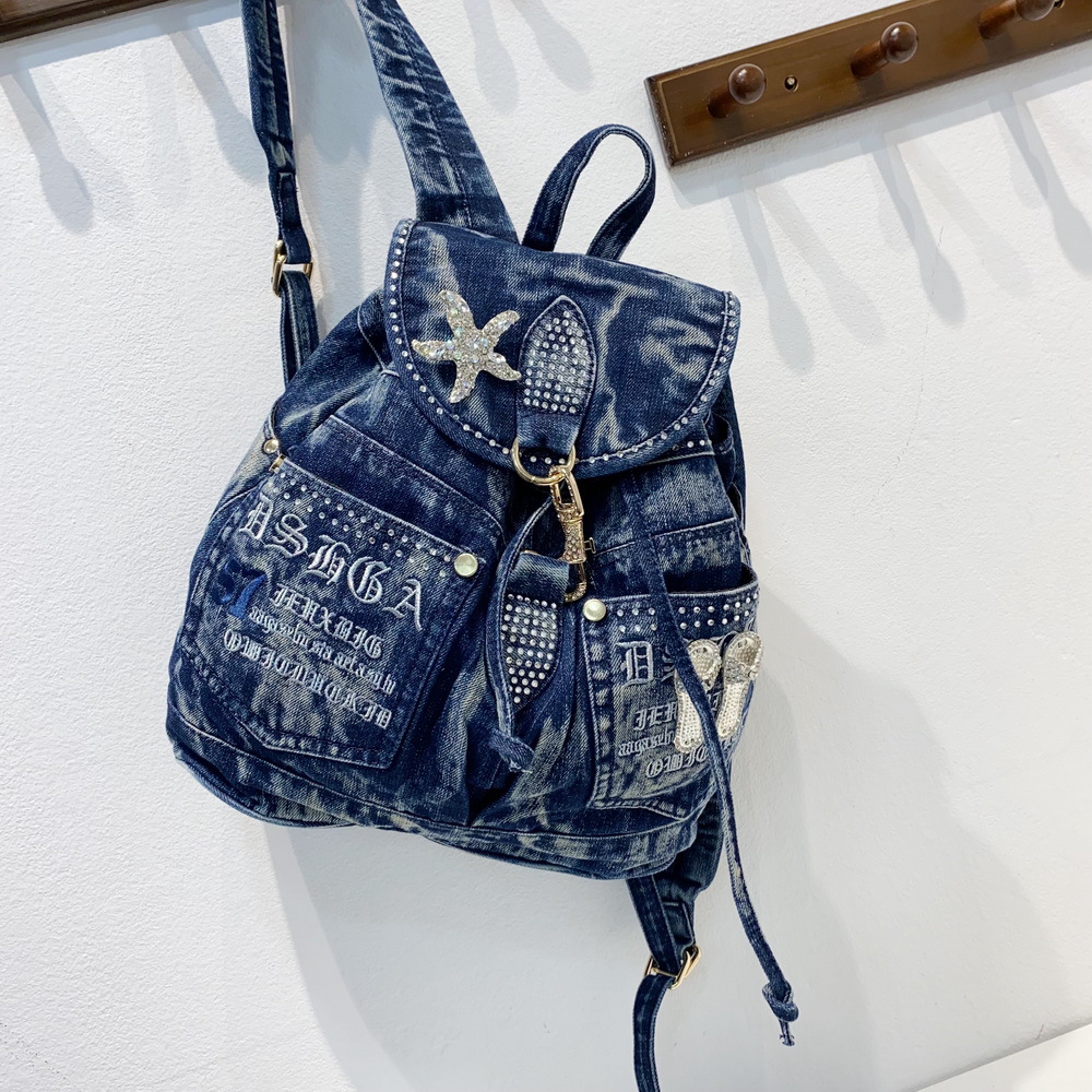 IPinee 럭셔리 데님 여성 배낭 고품질 도난 방지  - Luxury Bags Denim 리뷰 및 가격