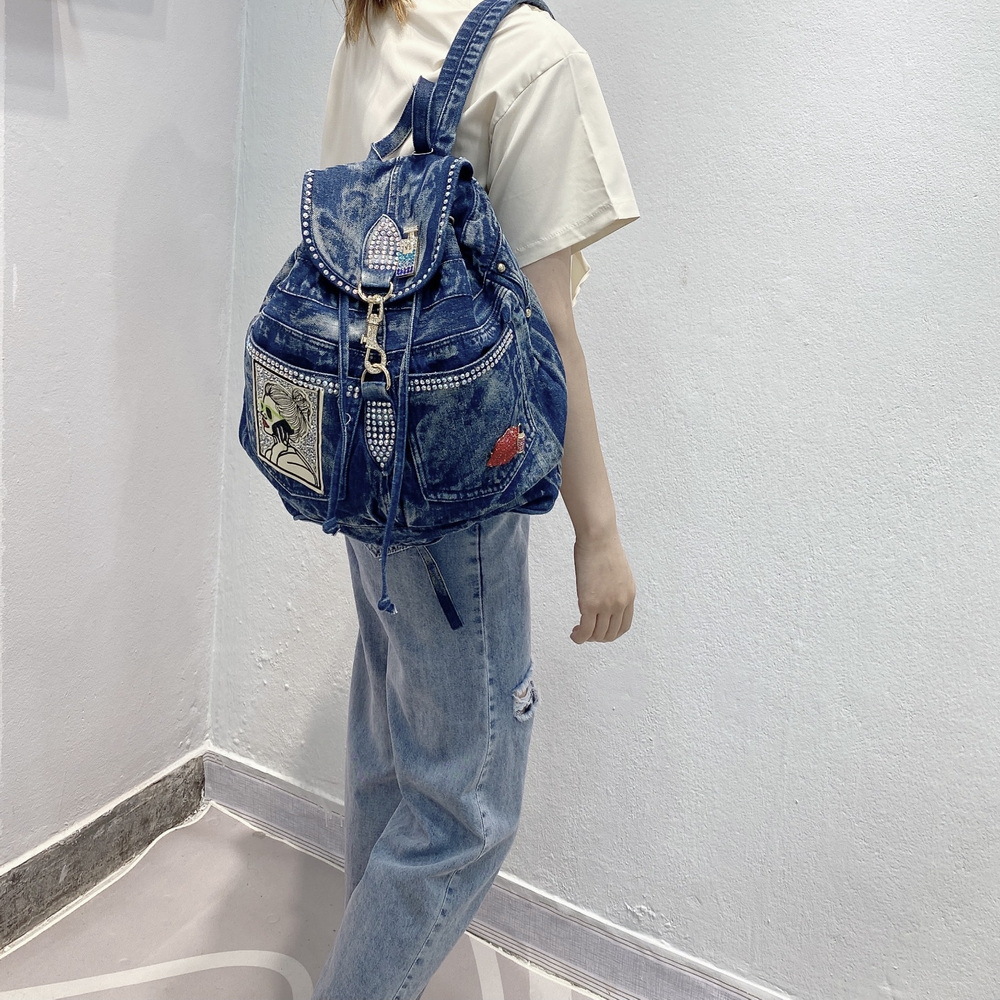 IPinee 럭셔리 데님 여성 배낭 고품질 도난 방지  - Luxury Bags Denim 리뷰 및 가격