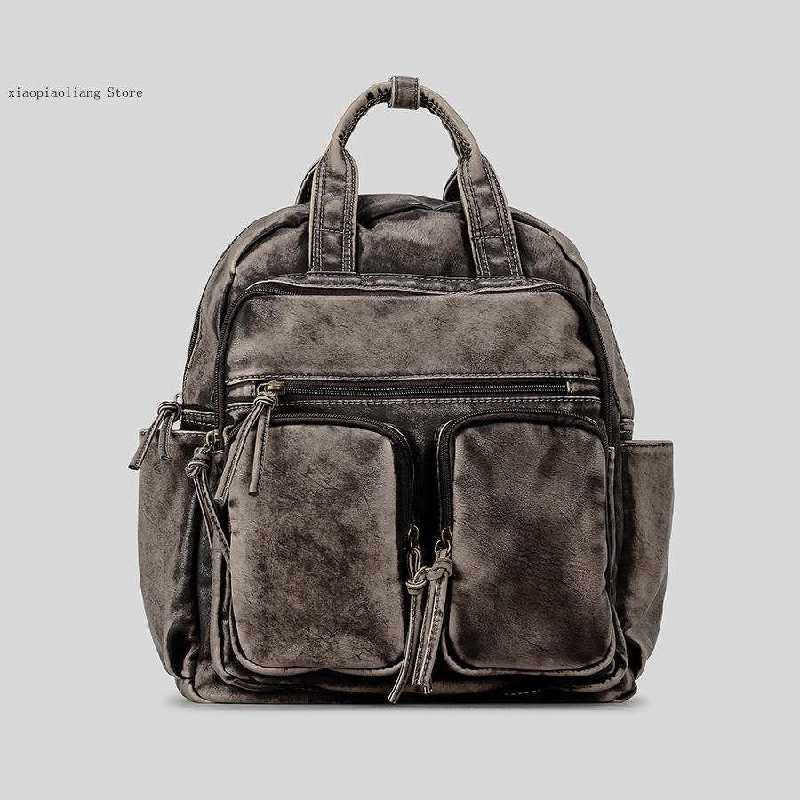 럭셔리 소프트 워시드 PU 가죽 백팩 트렌드 대학 가방 - Luxury Bags Trending 리뷰 및 가격