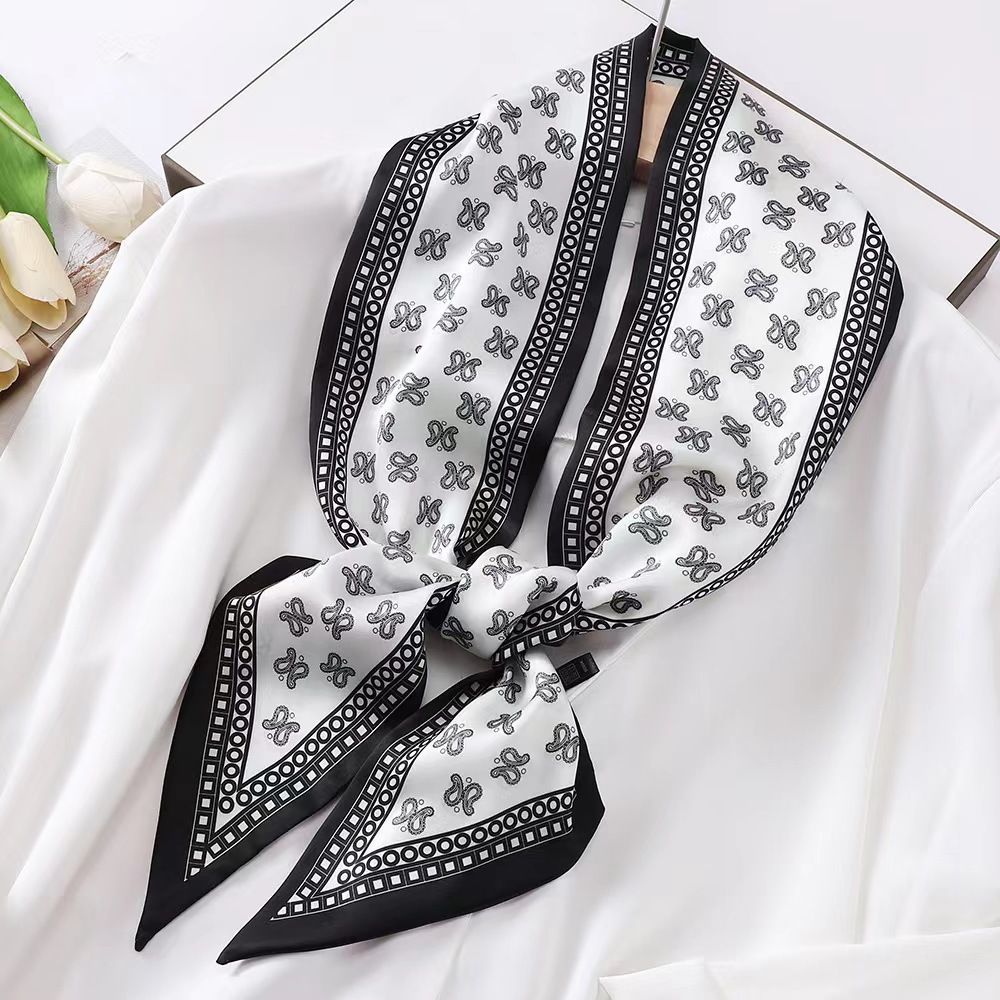 럭셔리 얼룩말 프린트 실크 스퀘어 스카프 여성용 부드러 - Luxury Bags Trending 리뷰 및 가격