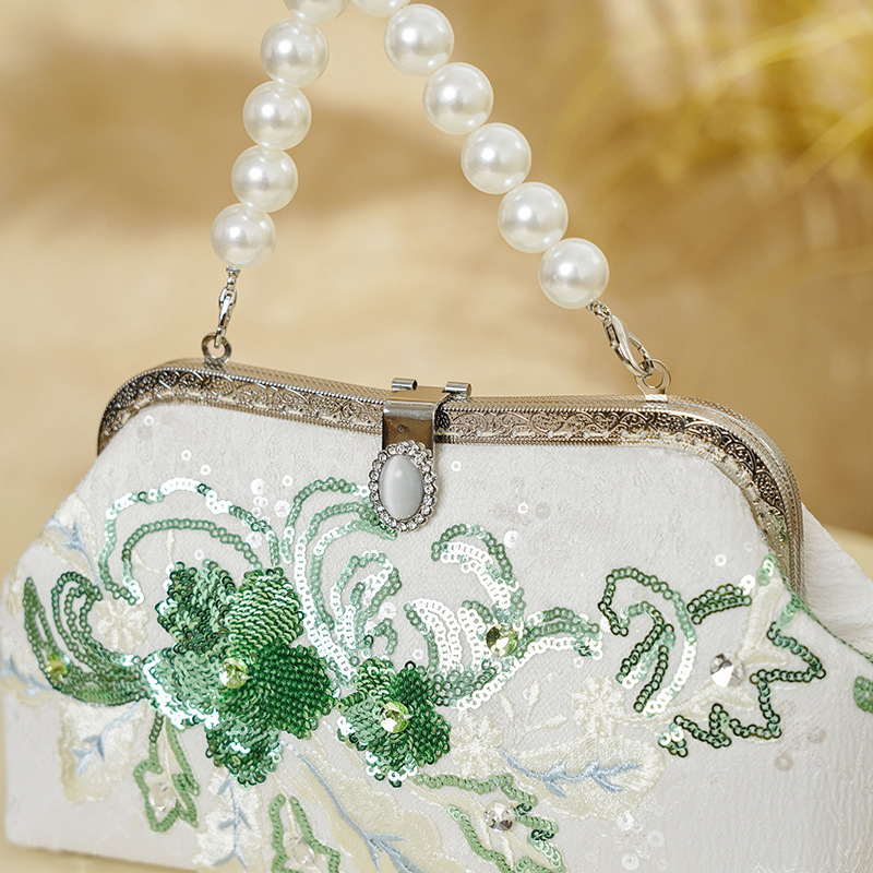 여성 빈티지 럭셔리 디자이너 자수 중간 크기 키스락 이 - Luxury Bags Medium Size 리뷰 및 가격