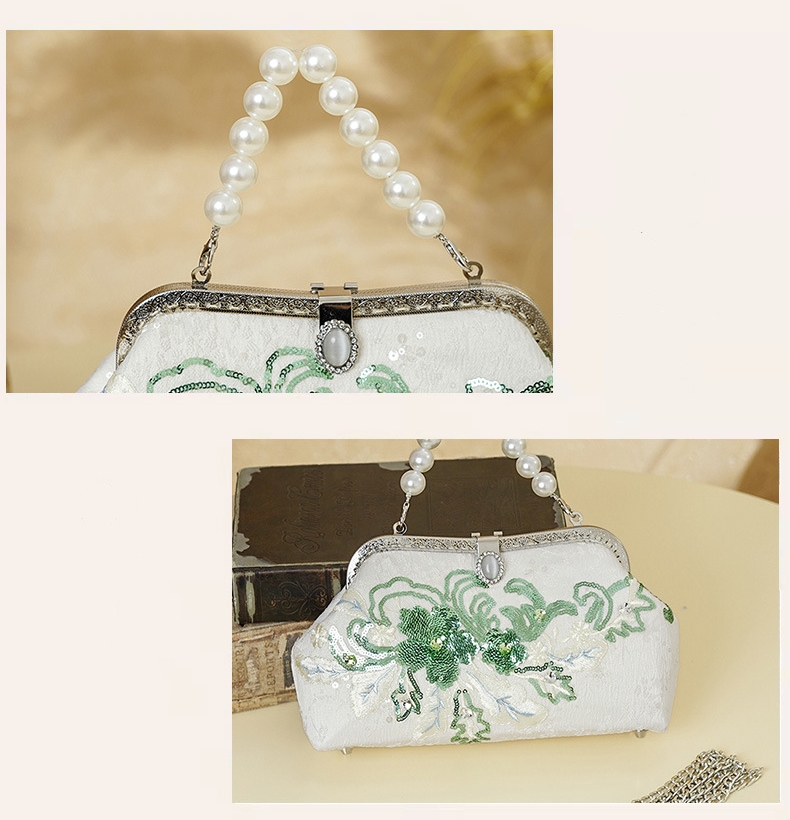 여성 빈티지 럭셔리 디자이너 자수 중간 크기 키스락 이 - Luxury Bags Medium Size 리뷰 및 가격
