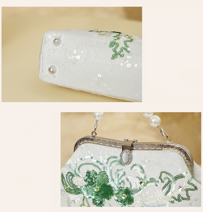 여성 빈티지 럭셔리 디자이너 자수 중간 크기 키스락 이 - Luxury Bags Medium Size 리뷰 및 가격