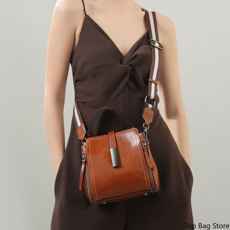 여성용 정품 가죽 크로스바디 백, 탑 핸들 및 탈부착  - Quiet Luxury Bags Crossbody 리뷰 및 가격
