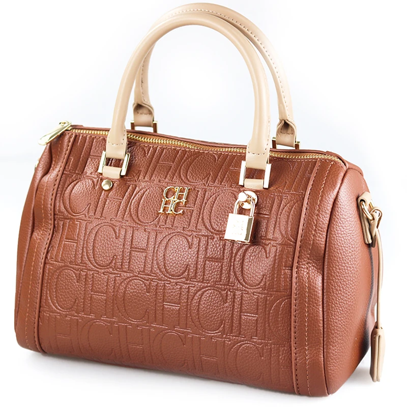 CH 여성 핸드백 럭셔리 엠보싱 로고 브라운 PU 가죽 - Luxury Bags For Women Sale 리뷰 및 가격