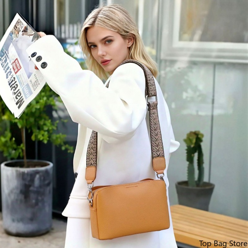 여성용 정품 가죽 스퀘어 크로스바디 백, 탈부착 가능한 - Quiet Luxury Bags Crossbody 리뷰 및 가격