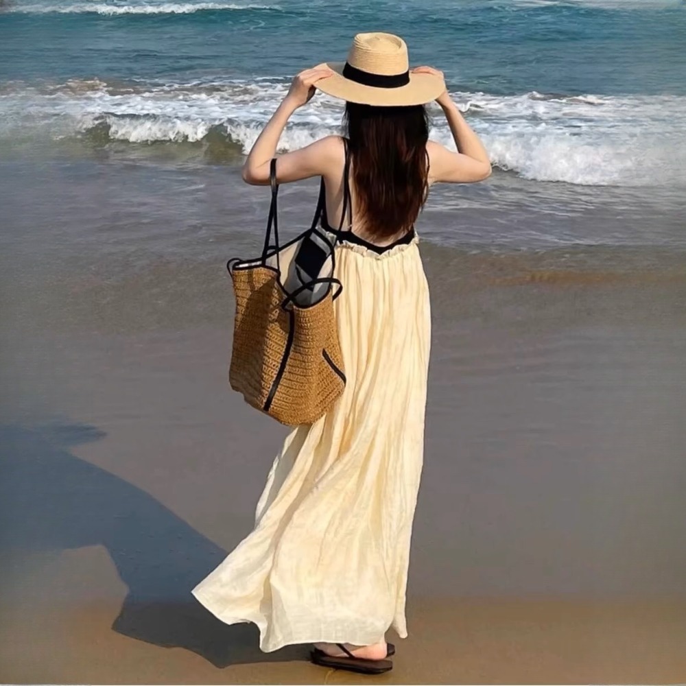 [라이트 럭셔리 밀짚 토트백] 솔리드 컬러 우븐 백 인 - Luxury Bags Must Have 리뷰 및 가격