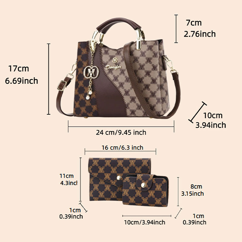 프리미엄 프린트 여성 핸드백, 고급스러운 3종 세트,  - Luxury Bags Must Have 리뷰 및 가격