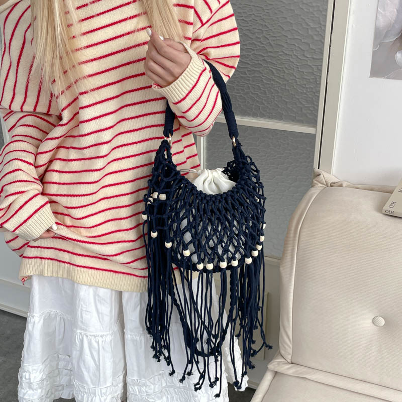 여름 라이트 럭셔리 빈티지 펀칭 비치 보헤미안 숄더백  - Luxury Bags For Women Sale 리뷰 및 가격