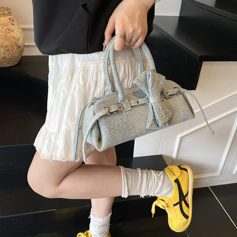 Sweetie Bowknot 여성용 소형 볼링 가방 데 - Luxury Bags Denim 리뷰 및 가격