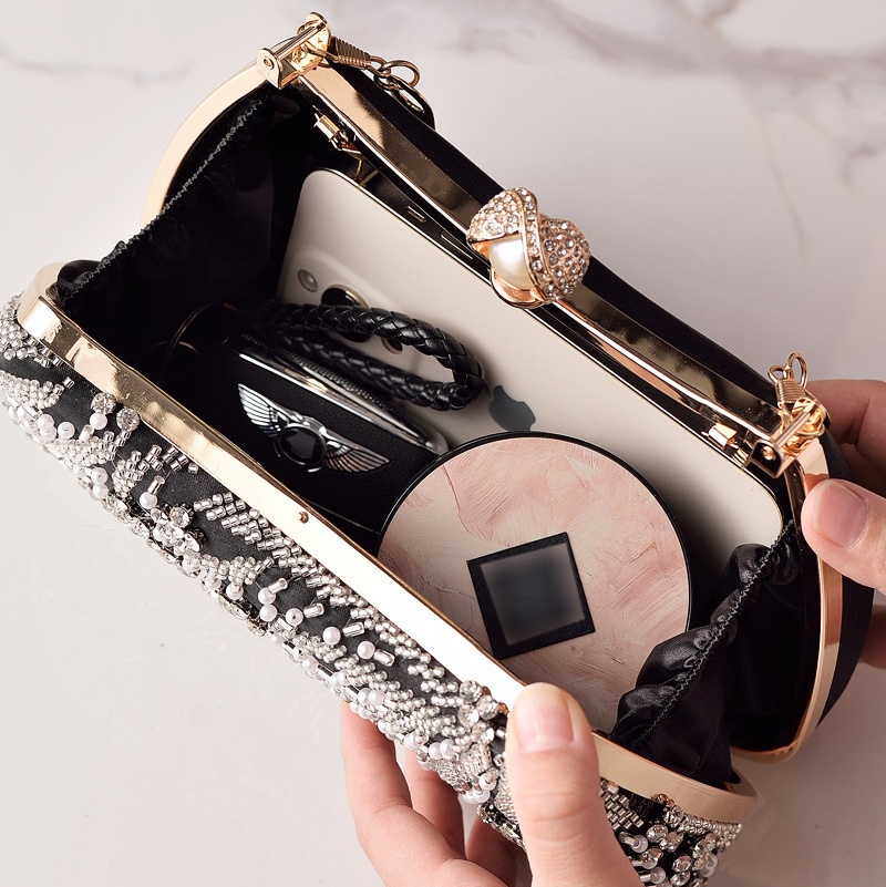 블랙 핸드백 비딩 빈티지 여성 파티 가방 명품 브랜드  - Luxury Bags China Wholesale 리뷰 및 가격