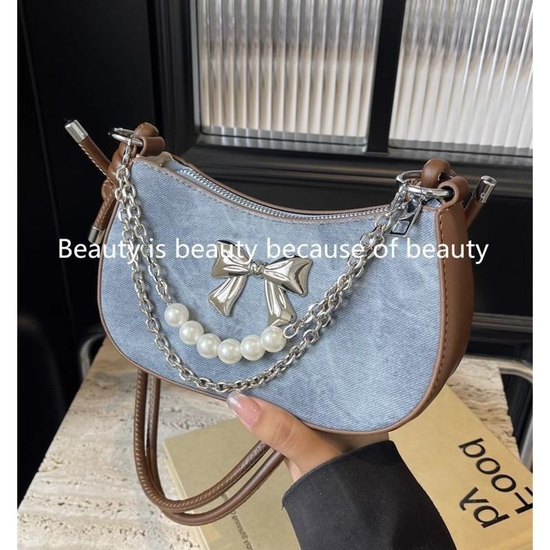 고품질 인기 도매 니치 디자인 진주 리본 가벼운 숄더백 - Luxury Bags China Wholesale 리뷰 및 가격