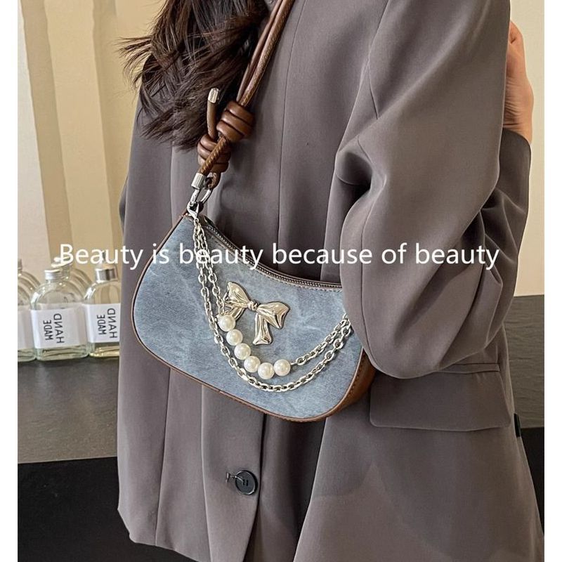 고품질 인기 도매 니치 디자인 진주 리본 가벼운 숄더백 - Luxury Bags China Wholesale 리뷰 및 가격
