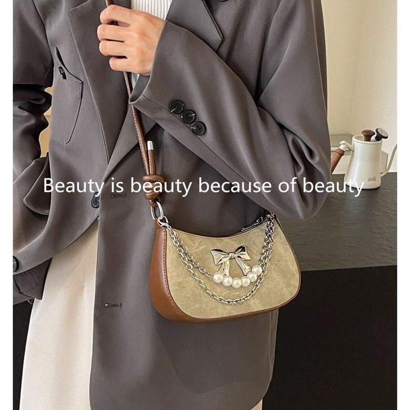 고품질 인기 도매 니치 디자인 진주 리본 가벼운 숄더백 - Luxury Bags China Wholesale 리뷰 및 가격