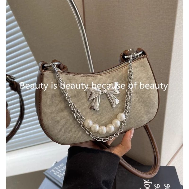 고품질 인기 도매 니치 디자인 진주 리본 가벼운 숄더백 - Luxury Bags China Wholesale 리뷰 및 가격
