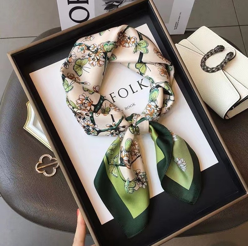 럭셔리 패션 인쇄 70*70cm 실크 스퀘어 스카프 여 - Luxury Bags Trending 리뷰 및 가격