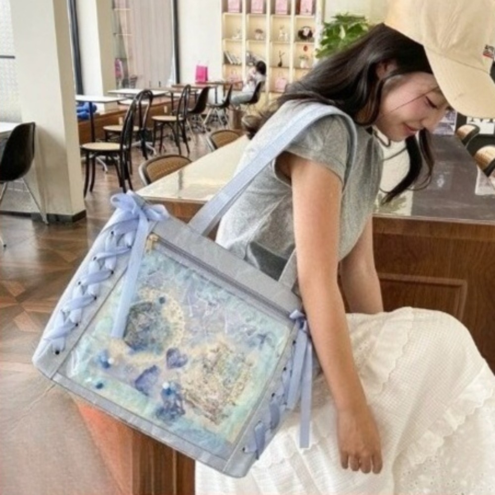 다용도 패션 리본 이타백 대용량 애니메이션 가방 데일리 - Luxury Bags Tote 리뷰 및 가격